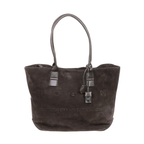 Hogan borsa shopping piccola donna in camoscio marrone